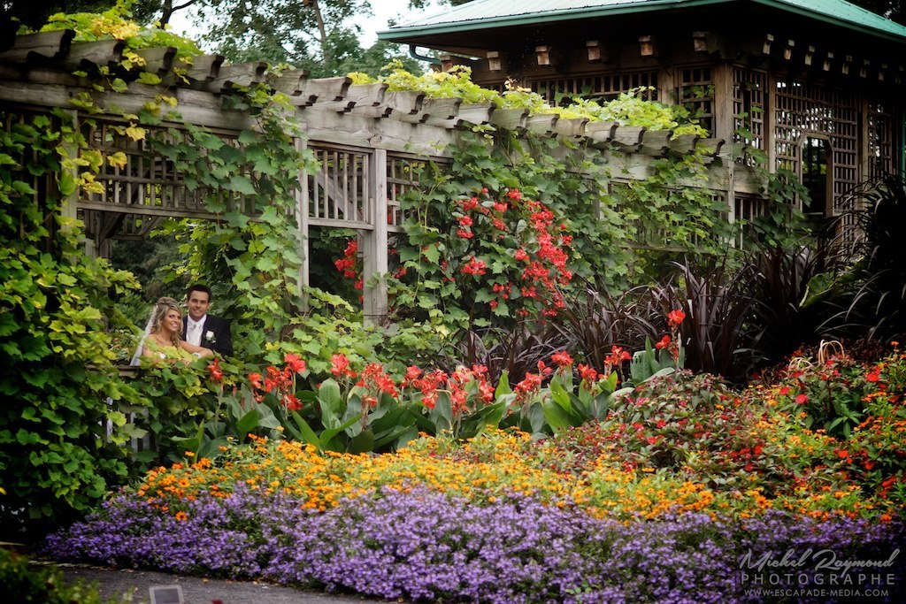 les mariés au jardin botanique de montréal