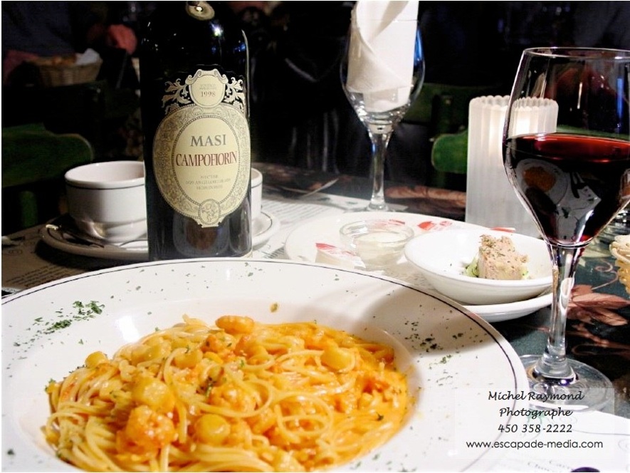plat spaghetti fruit mer et vin italien camporiorin restarant saint-jean-sur-richelieu
