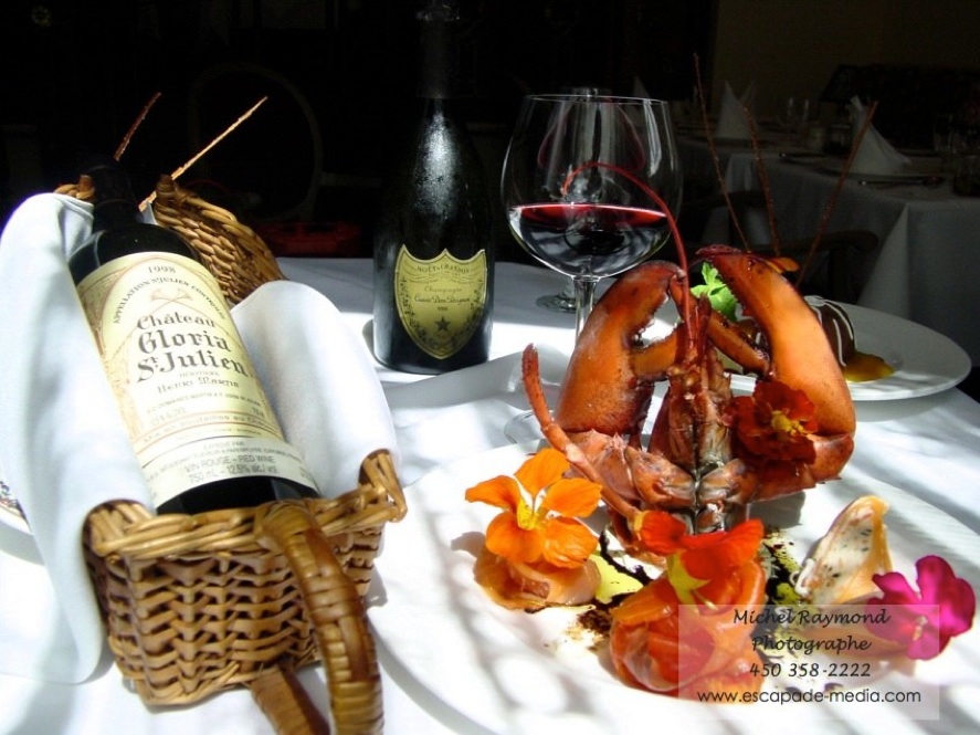 plat de homard et champagne restaurant saint-jean-sur-richelieu