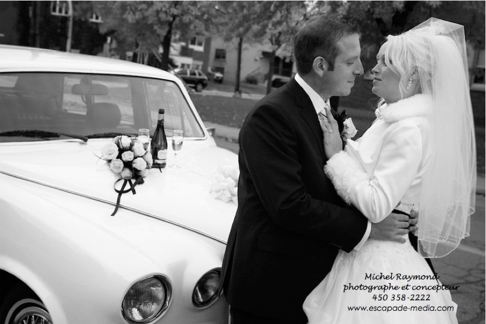 Photo-de-mariage-avec-limousine-à-Montréal
