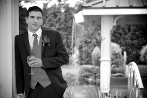 photo portrait de mariage en noir et blanc