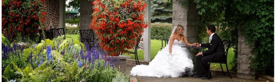 Photo des mariés au Jardin botanique