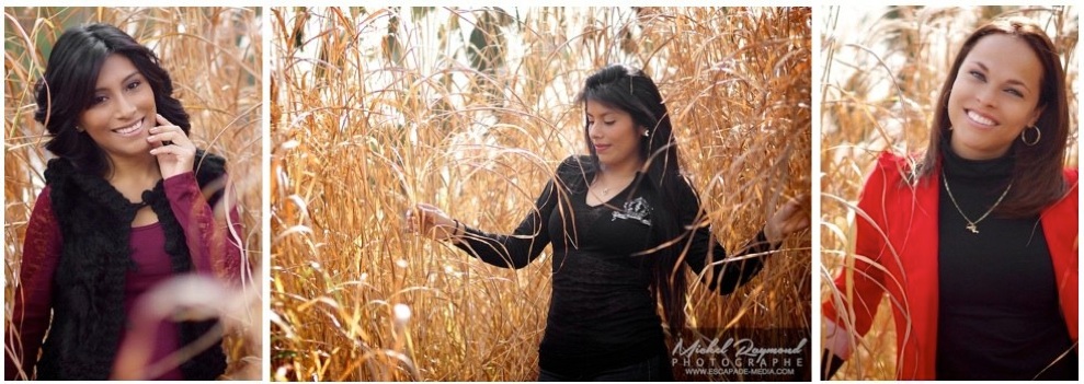 trois belles femmes latino au centre nature de laval