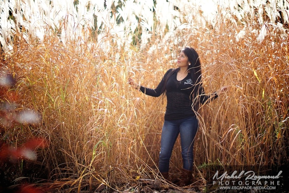 séance photo automne femme latino centre nature laval