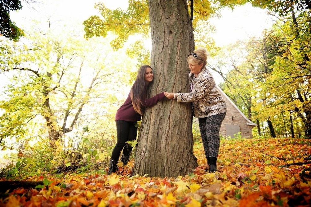 jade et carmen photo automne parc jean drapeau