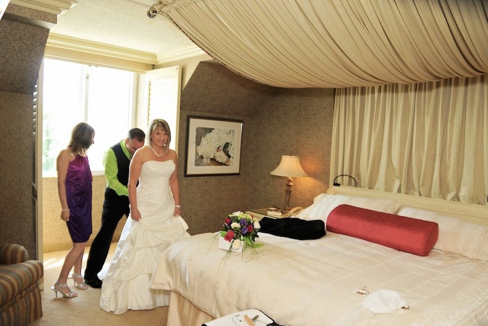 La mariée dans la chambre du Chateau Vaudreuil