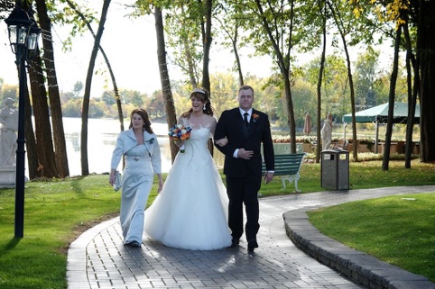 les mariés à l'intérieur du Château Vaudreuil