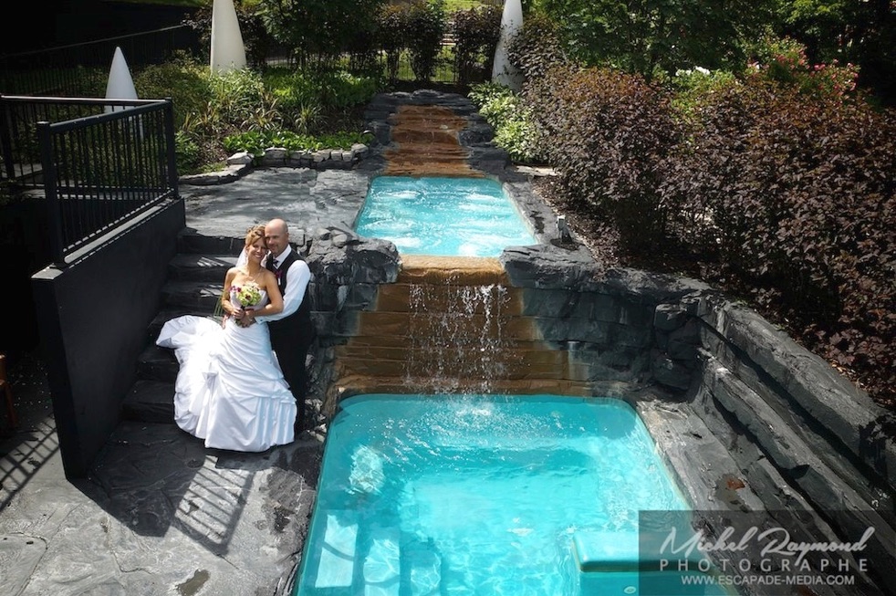 mari&eacute;s au spa de l'h&ocirc;tel Mont-Sainte-Anne