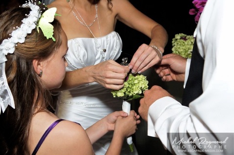 alliances dans les fleurs