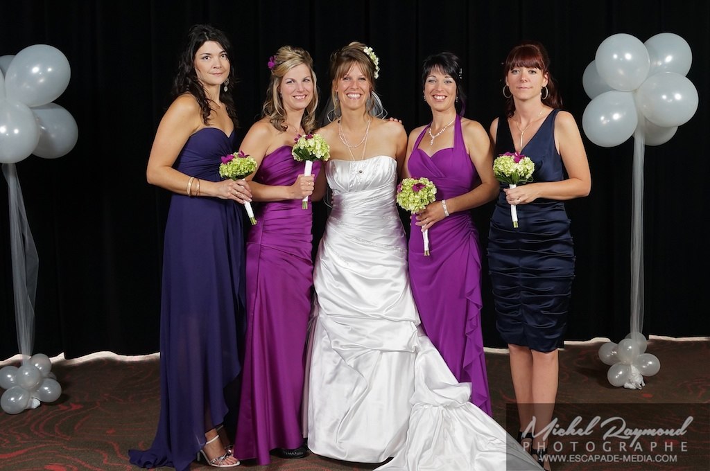 la mari&eacute;e avec les demoiselles d'honneur