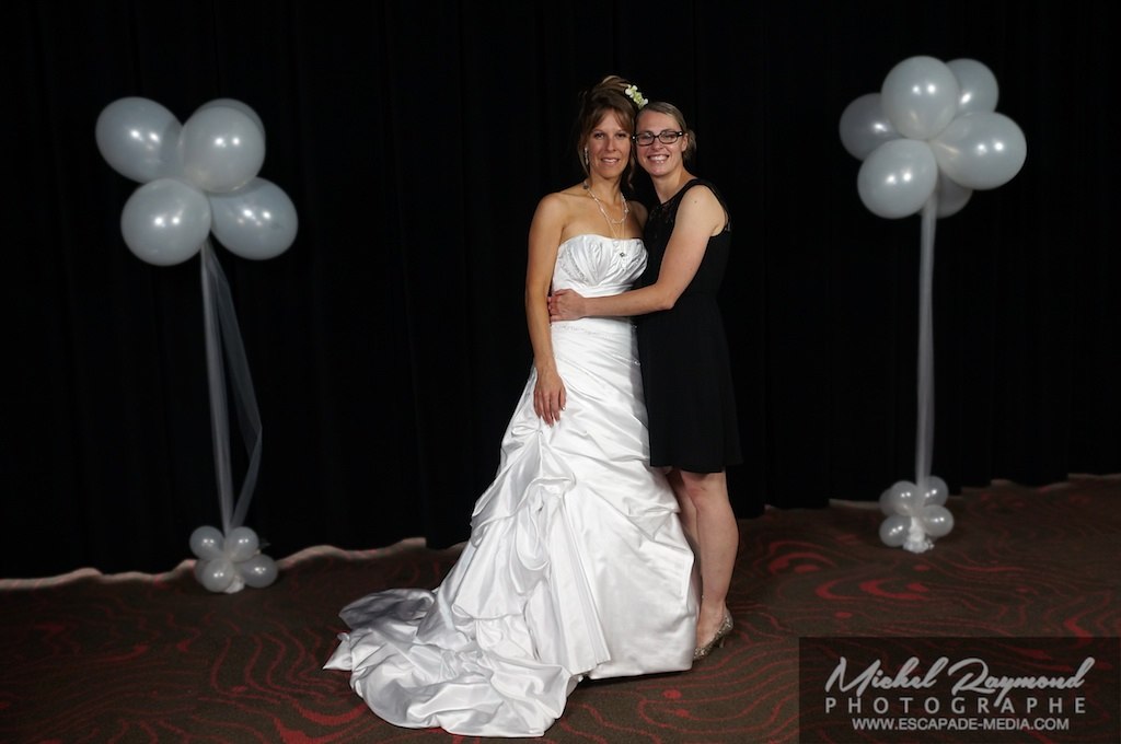 photo de la mariée avec meilleure amie