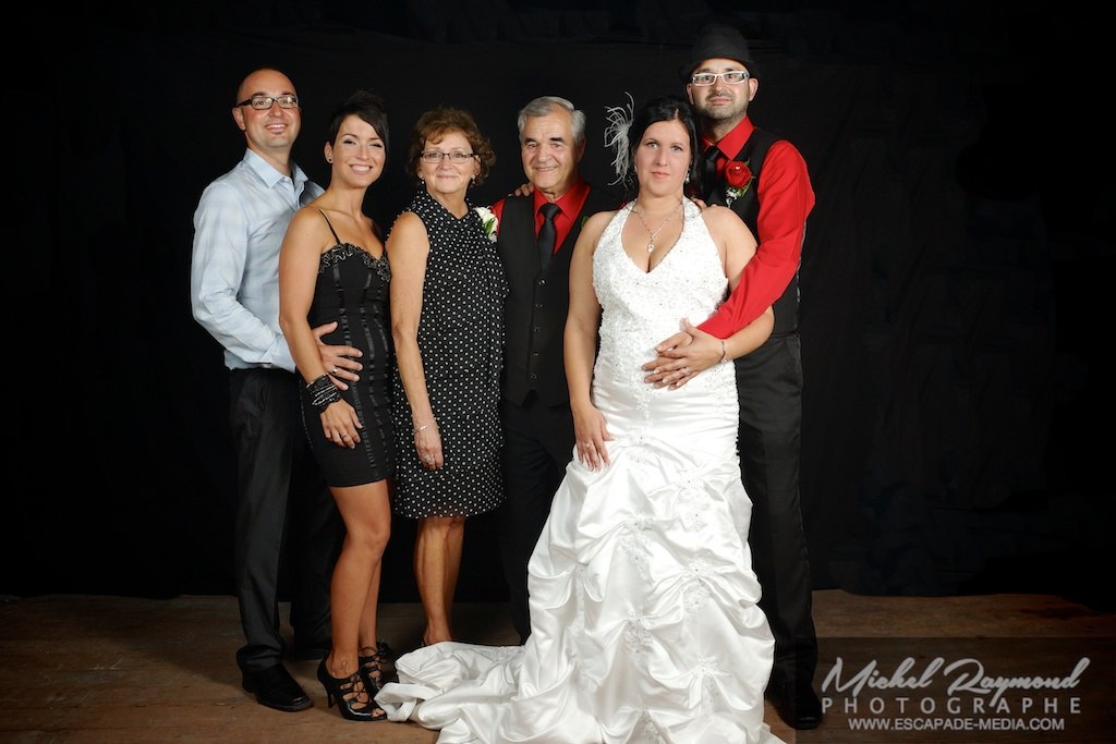 séace en studio avec la famille lors d'un mariage